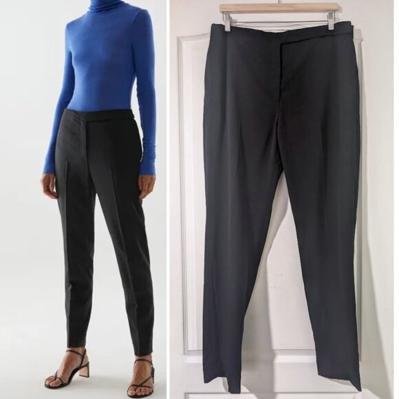 NEW COS | Tailored Wool Slim-Fit Trousers In Black - Picture 1 of 16